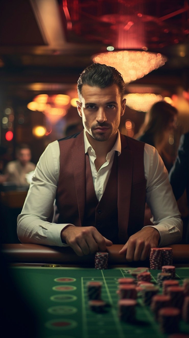 Live dealer blackjack table with multiple camera angles at magnumbet88